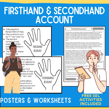 Preview of Firsthand Secondhand Account Posters, Informational Passages, & Worksheets