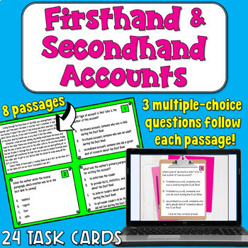 Firsthand and Secondhand Accounts: A BUNDLE with Distance Learning Options