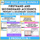 Firsthand and Secondhand Accounts  Primary Secondary Sourc