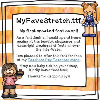 Preview of Firstie for Learning - "Stretch" Free Font - (Personal and Commercial Use)
