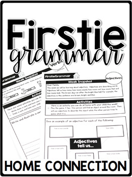 Preview of FirstieGrammar First Grade Grammar Home Connection - Newsletters