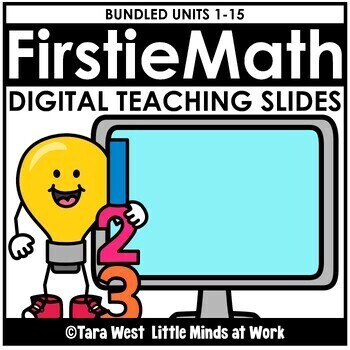 Preview of FirstieMath® First Grade Math DIGITAL Teaching Slides The BUNDLE!