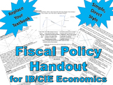 Fiscal Policy - IB/CIE economics handout