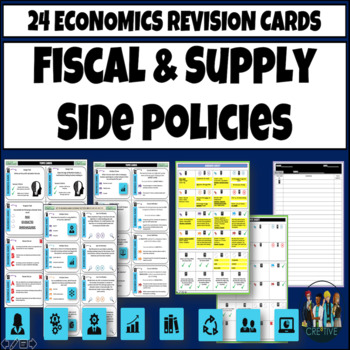 Preview of Fiscal and Supply Side Policies Economics Task Cards