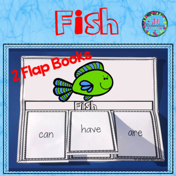 Preview of Fish Writing Flap book Templates Ocean Animals ESL Science