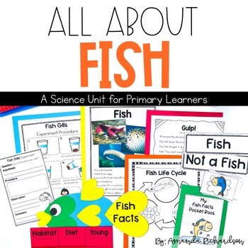 Preview of Fish Unit: Fact Pages, Life Cycle, Interactive Notebook Pages, and More