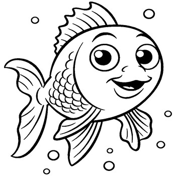 Fish Coloring Book : Coloring Pages with Sea Animals