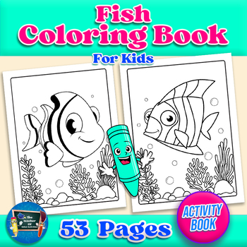 Preview of Fish Coloring Book for Kids