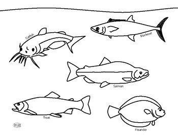 Fish Coloring Page by Our Time to Learn | Teachers Pay Teachers