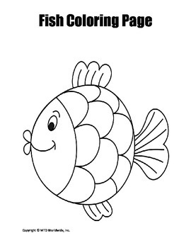 Fish Coloring Page Packet by Lesson Machine | TPT