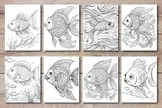 Fish Coloring Pages for Kids Sea Animals Spring Summer Act