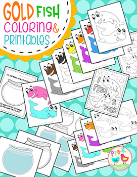 Fish Coloring and Printables by Pre-K Tweets | Teachers Pay Teachers