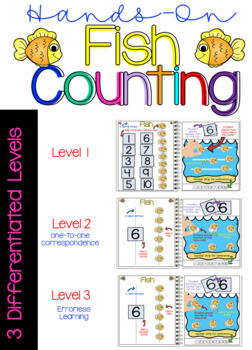 Preview of Fish Counting Book - 3 Levels (1:1 & Errorless Learning - SPED/Autism)