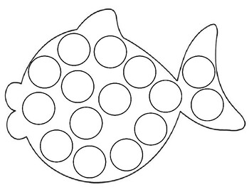 Fish Dot Marker Template by Preschool Musings | TPT
