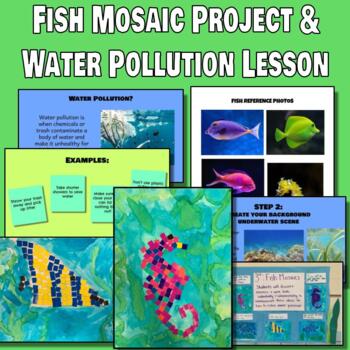 Preview of Fish Mosaic Project | Art Activism | Water Pollution Lesson | Earth Day/Month