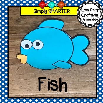 Preview of Fish Shape Book Writing Cut and Paste Craftivity