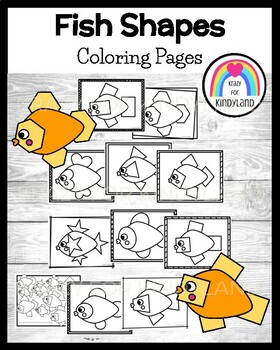 Fish Shape Coloring Pages Booklet - Ocean, Pets Kindergarten Center