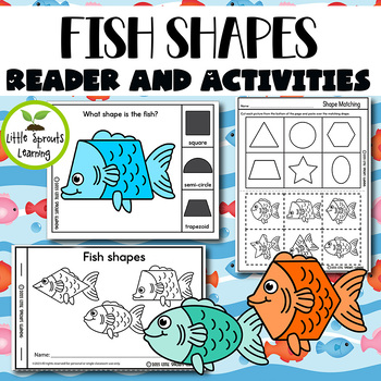 Preview of Fish Shapes Emergent Reader and Shape Recognition Activities