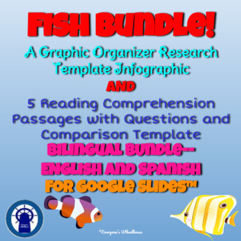 Preview of Fish Species Readings and Graphic Organizer Bilingual Bundle for Google Slides™