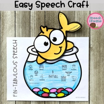 Preview of Fish Speech Language Therapy Craft: Classifying Vocabulary and more