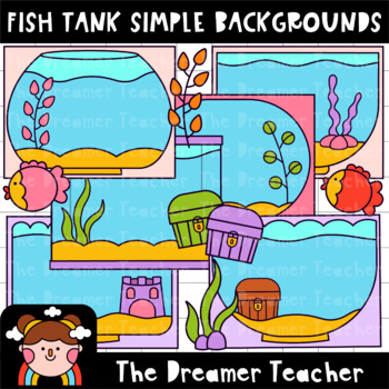 Preview of Fish Tank Simple Backgrounds Clipart