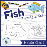Fish Craft Template Set for Under the Sea Activities & Oce