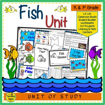 Preview of Fish Unit: Literacy & Math Centers & Activities