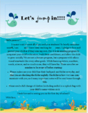 Fish Welcome Letter "Let's Jump In"