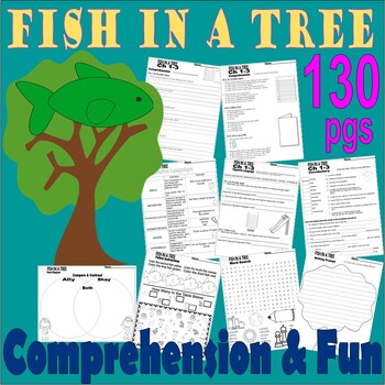 Preview of Fish in a Tree Novel Book Study Companion Guide Vocabulary Figurative Language