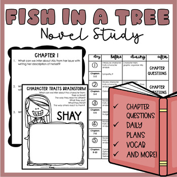 Preview of Fish in a Tree | Novel Study | Printable | Digital | Independent Work Packet