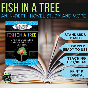Preview of Fish in a Tree Novel Study with digital access
