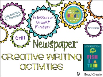Preview of Fish in a Tree : Growth Mindset :  Creative Writing Activity