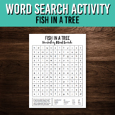 Fish in a Tree Vocabulary Word Search Activity | Printable