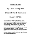 Fish in a Tree by Lynda M. Hunt BLANK Chapter Notes & Note