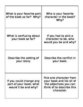 Fishbowl Book Discussion cards by Theresa Nead | TpT