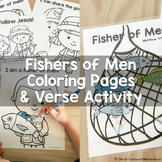 Fishers of Men Coloring Pages & Memory Verse Activity NIV ESV KJV