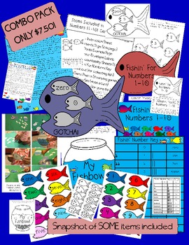 Fishin' For Numbers COMBO PACK #s 1-10 by Smart Tarts Learning | TPT