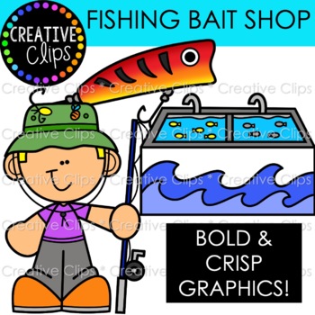 Fishing Bait Shop Clipart {Fishing Clipart} by Krista Wallden
