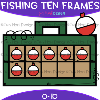 Preview of Fishing Clip Art - Fishing Tackle Box Ten Frames {jen hart Clip Art}
