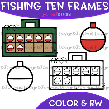 Fishing Clip Art - Fishing Tackle Box Ten Frames {jen hart Clip Art}
