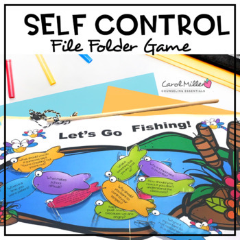 Preview of Fishing For Self Control File Folder Game | Impulse Control Activities