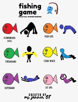 Fishing Game: Strengthening and Diver Letter Practice by MsJennieOT