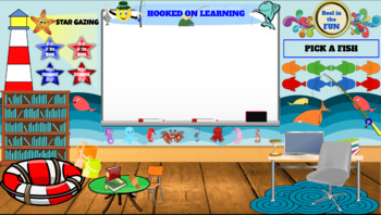 Preview of Fishing Themed Virtual Classroom Background