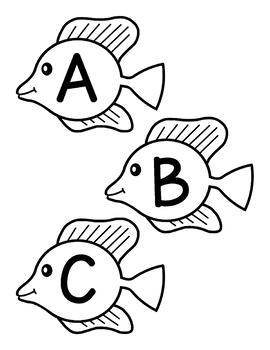 fishing for alphabet letters by preschool in paradise tpt