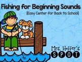Fishing for Beginning Sounds {Easy Center for Back to School}