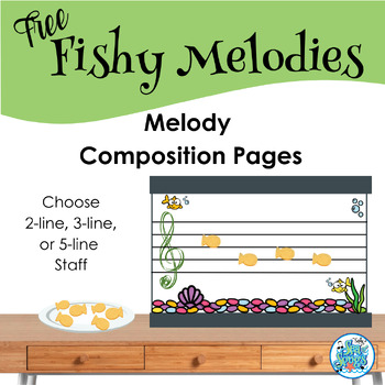 Preview of Fishy Melodies - Free Goldfish Composition Pages - For Music Centers