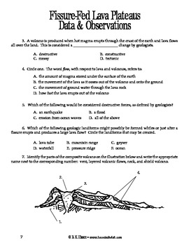 Fissure-Fed Lava Plateaus (Geology) by Loose in the Lab | TpT