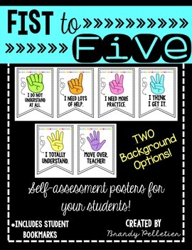 Preview of Fist to Five Levels of Understanding Self-Assessment Posters