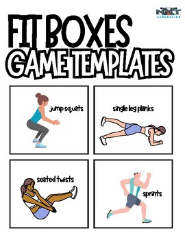 Preview of Fit Boxes Game Templates with Exercise Explanations and Visuals!