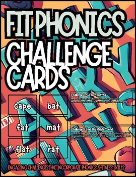 Preview of Fit Phonics Challenge Cards Activity Pack